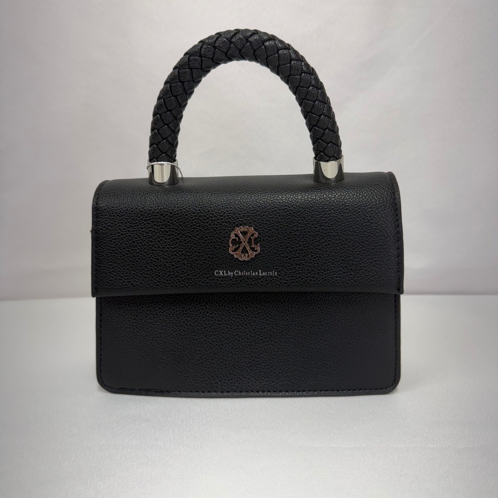 CXL by Christian Lacroix Jardin Braided Handle Crossbody Bag Black NWT Luxury